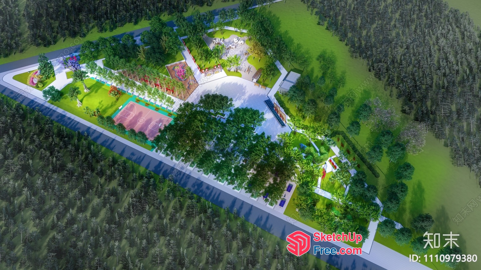 Serene Forest Retreat 3D SketchUp File