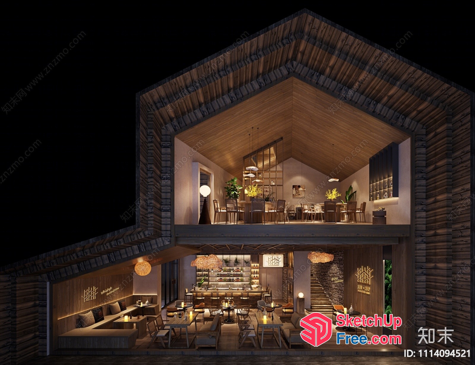 Modern Luxury Dining And Living Room 3D SketchUp File