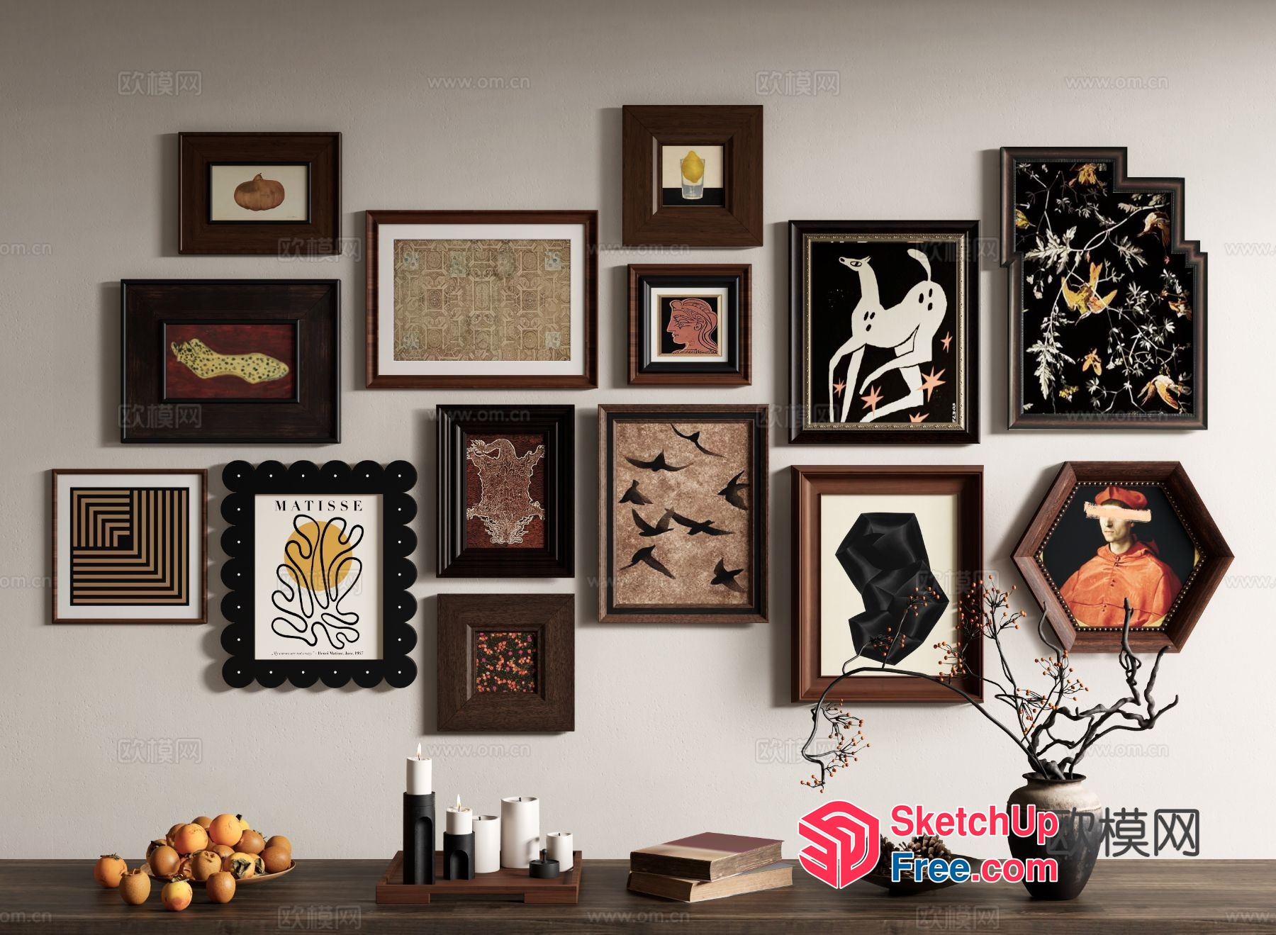 Eclectic Art Collection 3D SketchUp File