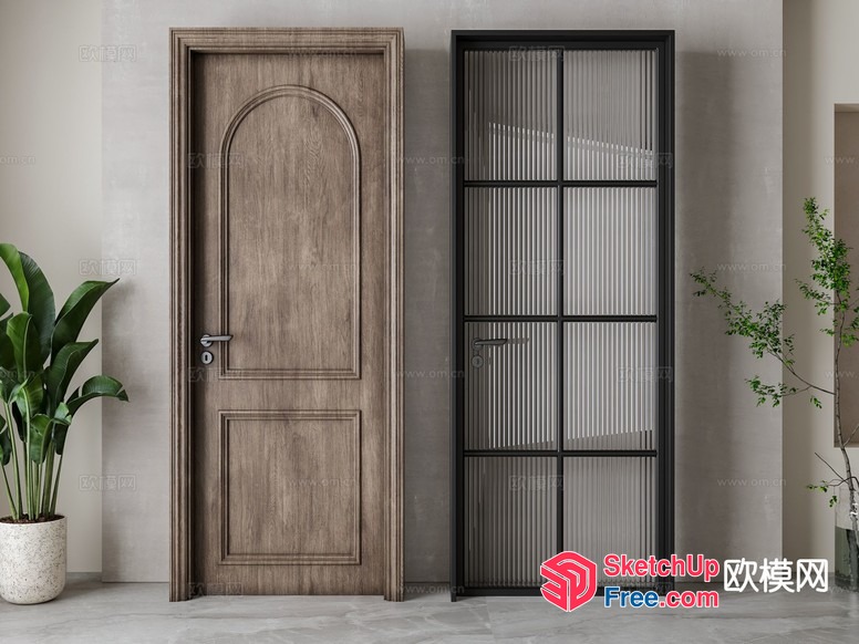 Interior Door And Window Set 3D SketchUp File