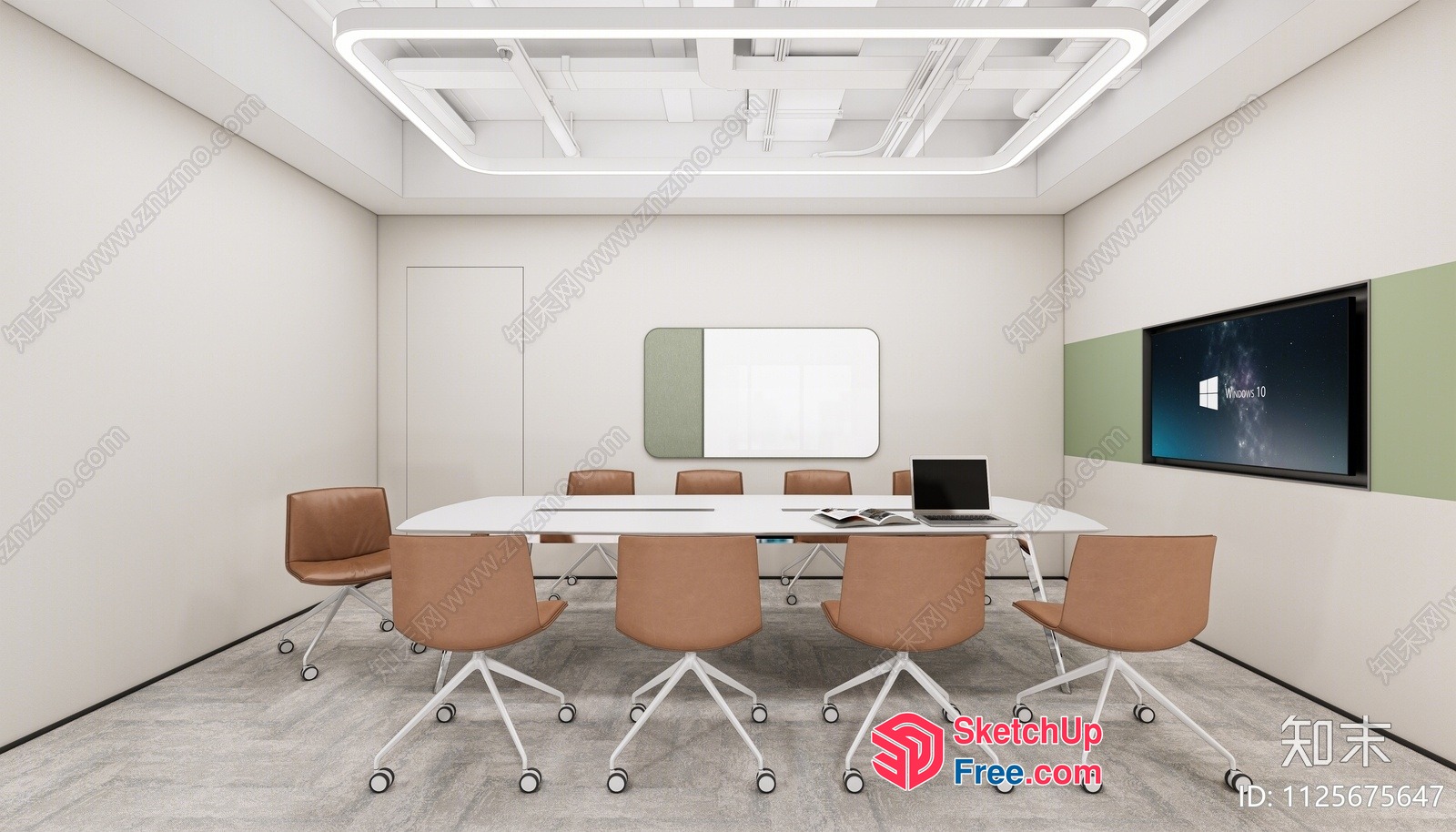 Modern Office Conference Room With Minimalist Design 3D SketchUp File