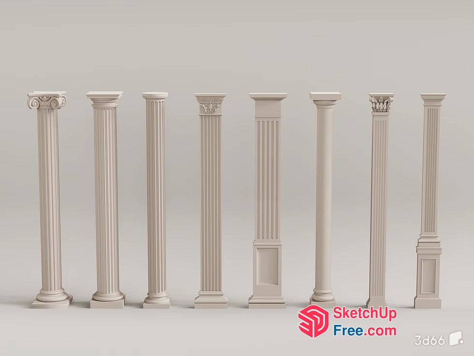 Pillars Collection 3D SketchUp File