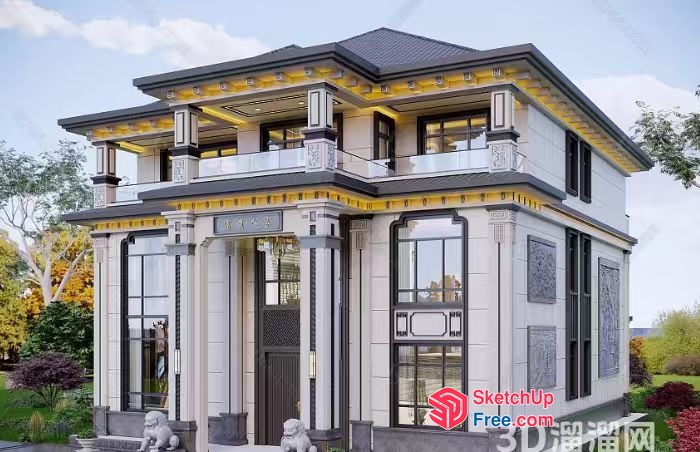 Classic European Style Villa 3D SketchUp File