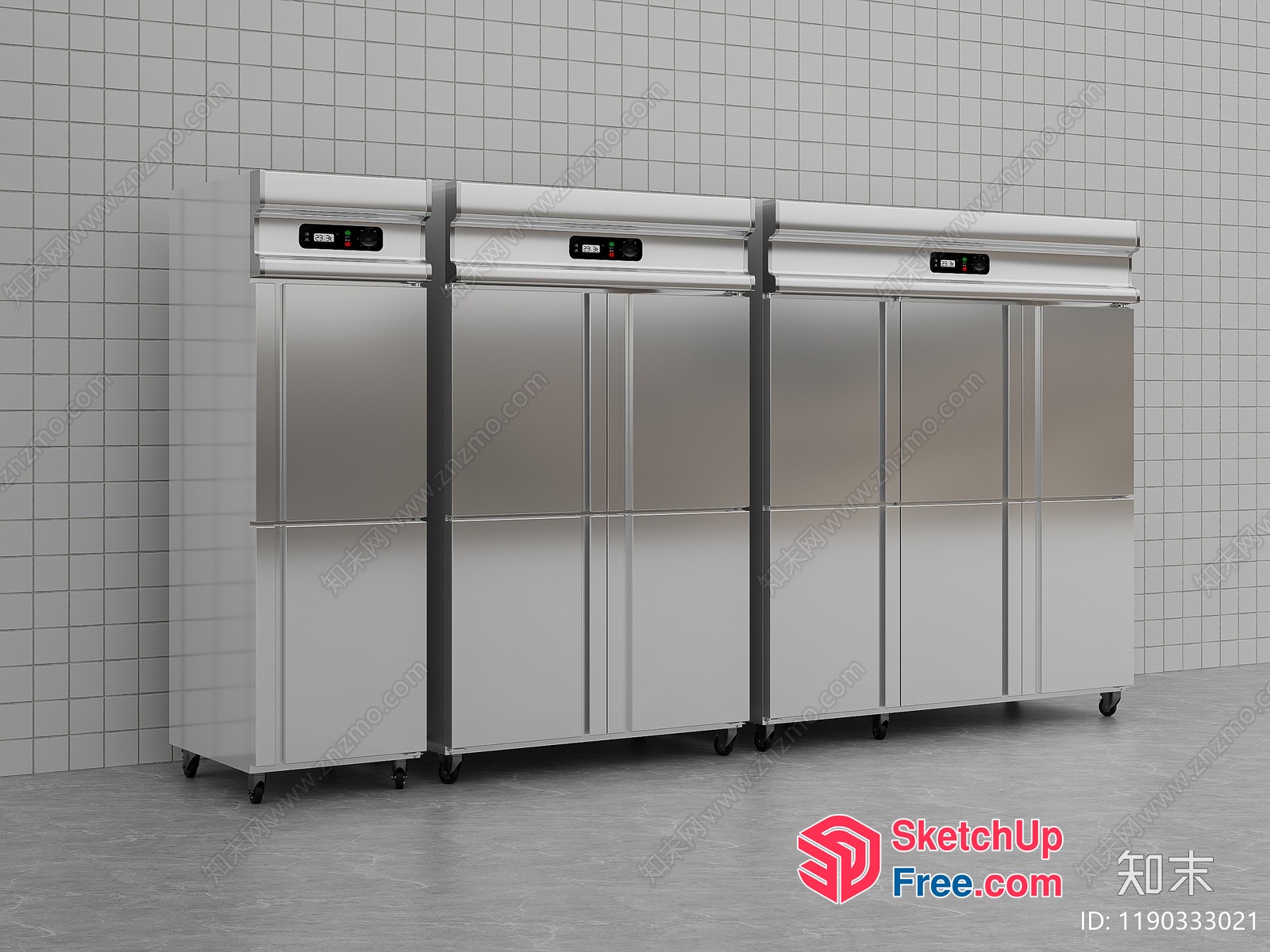Modern Commercial Refrigerator Units 3D SketchUp File
