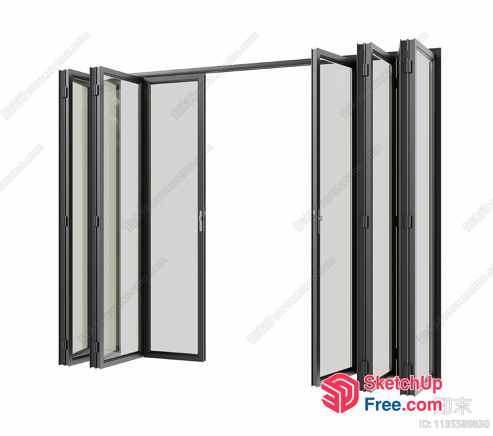 Openable Glass Window Panels 3D SketchUp File