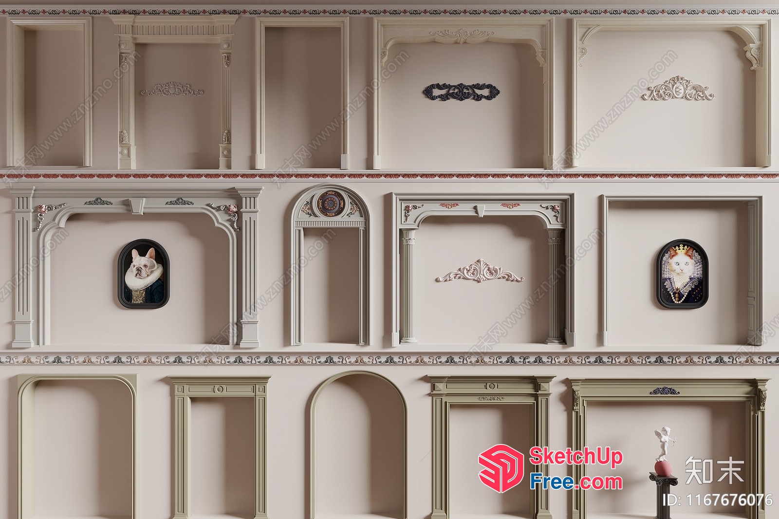 Elegant Ornate Architectural Decorations 3D SketchUp File