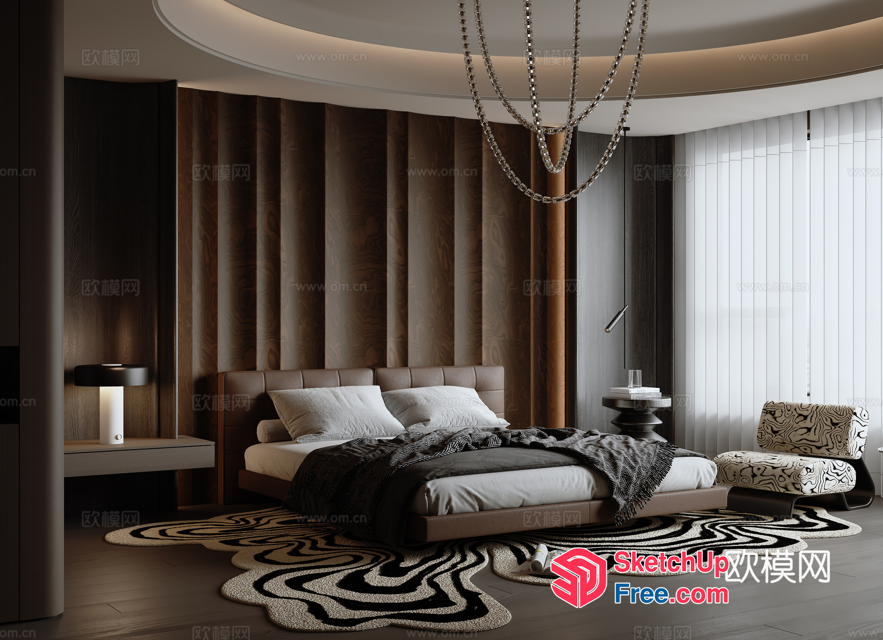 Modern And Elegant Bedroom Interior Design 3D SketchUp File