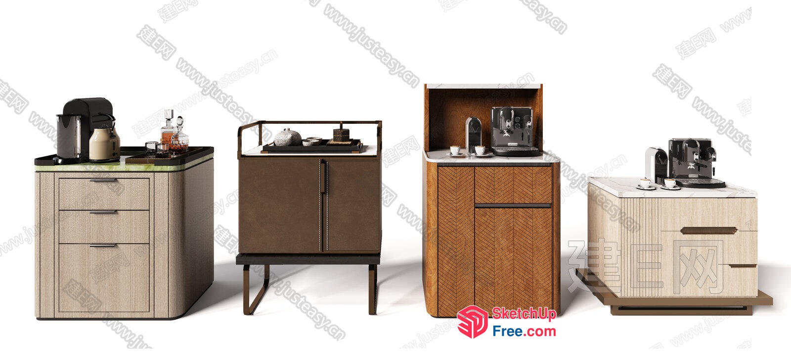Modern Coffee Station Furniture 3D SketchUp File