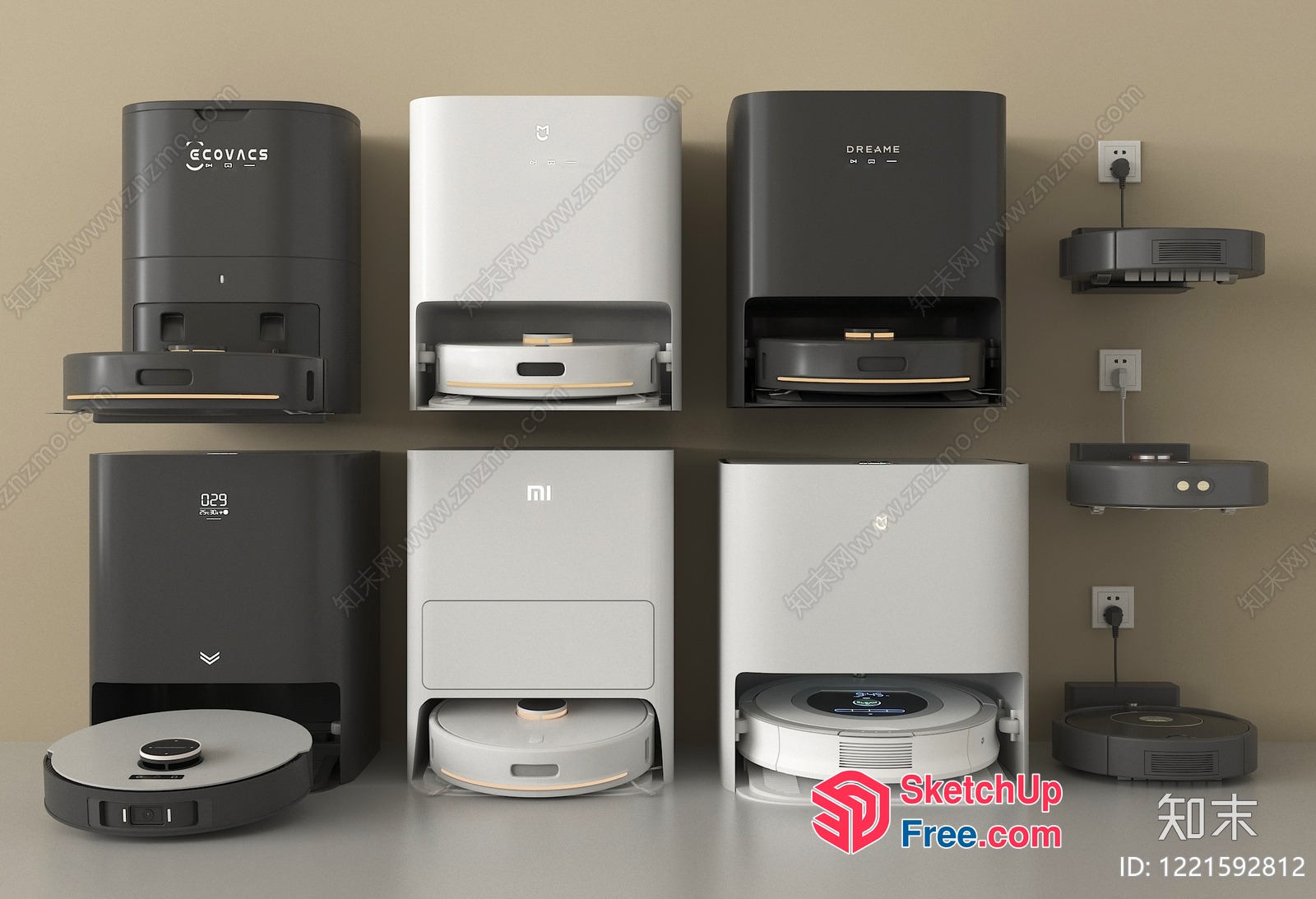 Modern Cleanline Home Appliance Display 3D SketchUp File