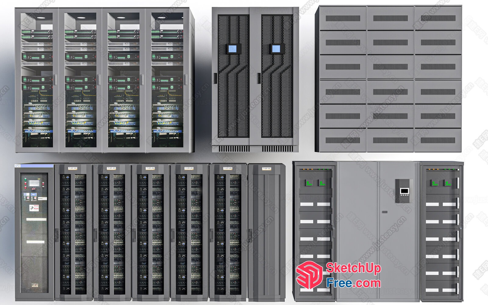 Modern Server Room Setup 3D SketchUp File