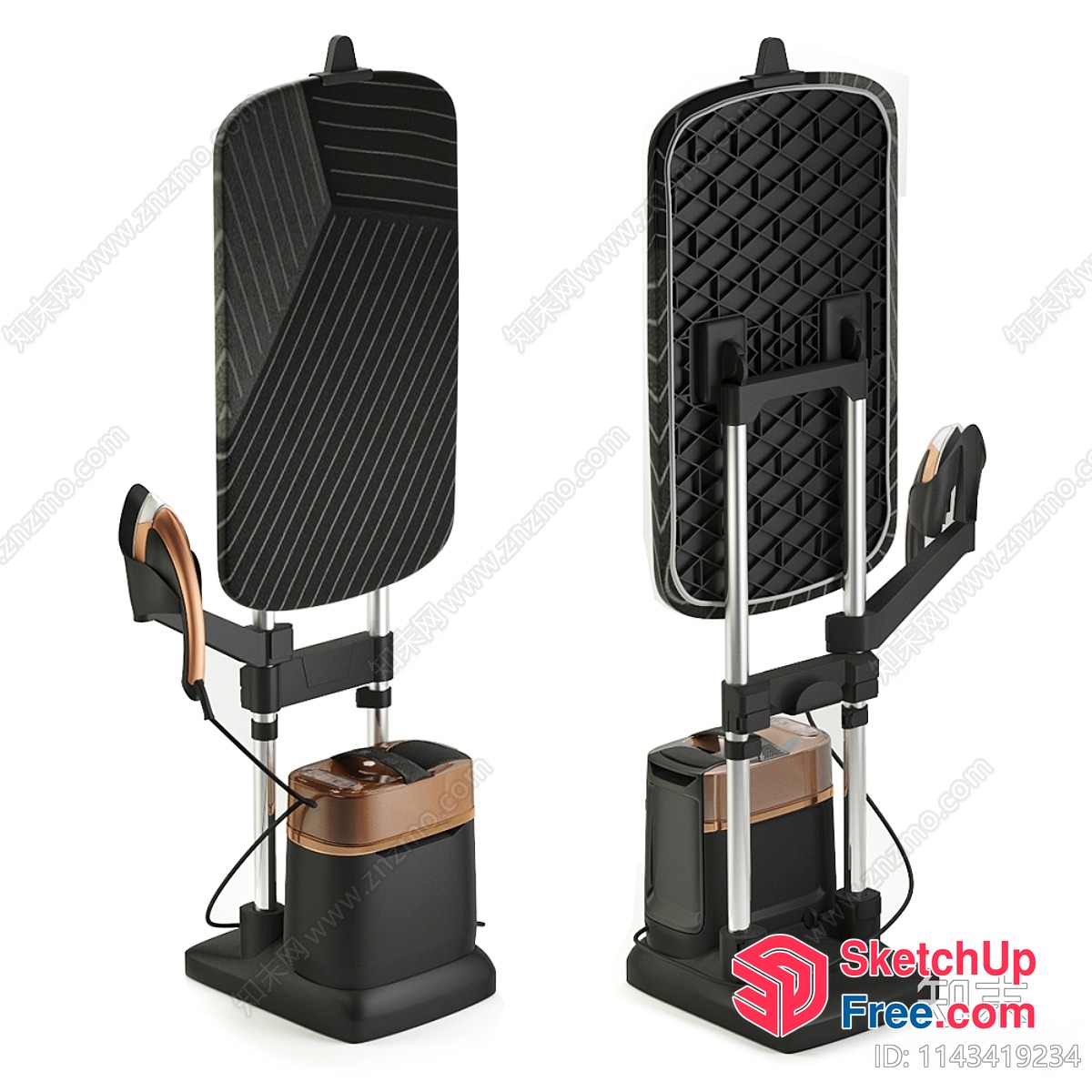 Electric Ironing Station With Steam Function And Adjustable Height 3D SketchUp File