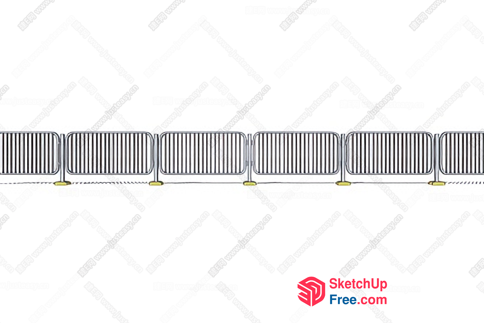 Metal Fencing Structure 3D SketchUp File