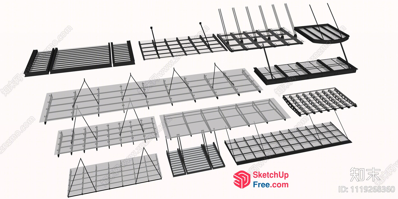 Railing And Staircase Components 3D SketchUp File