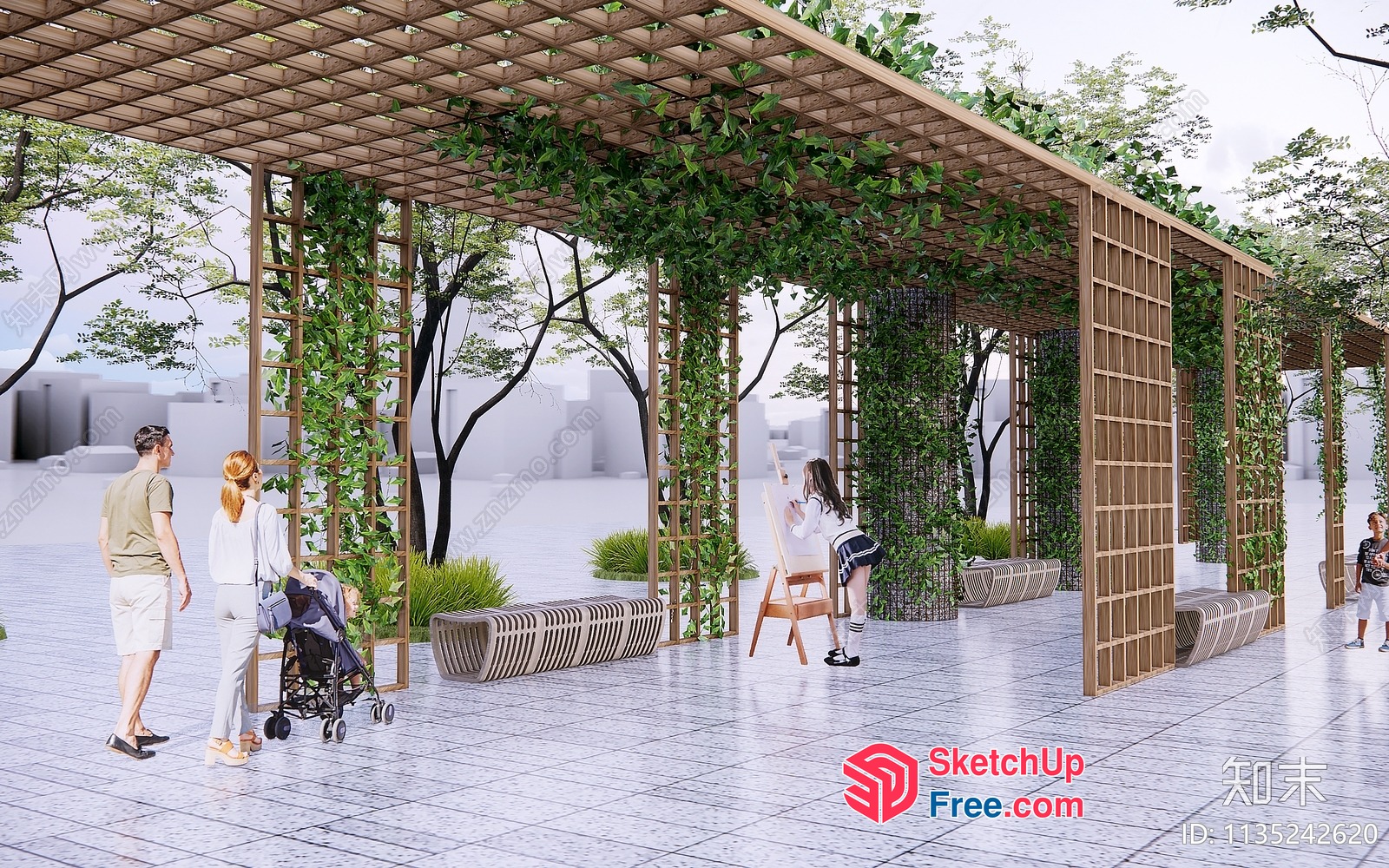 Exterior Decor Of A Modern Villa 3D SketchUp File