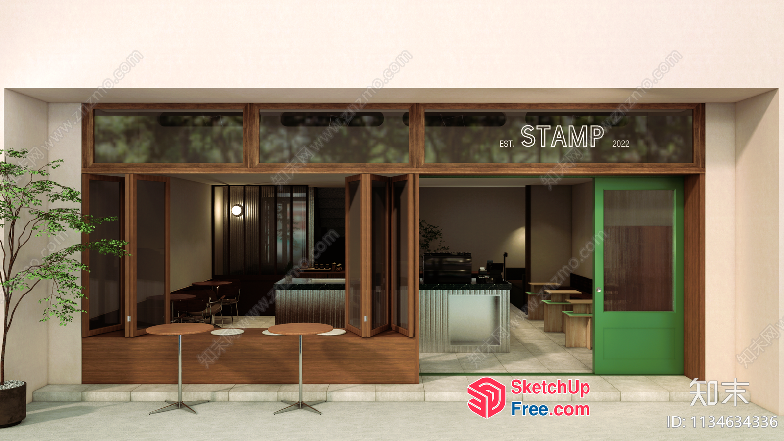 Modern Commercial Space 3D SketchUp File
