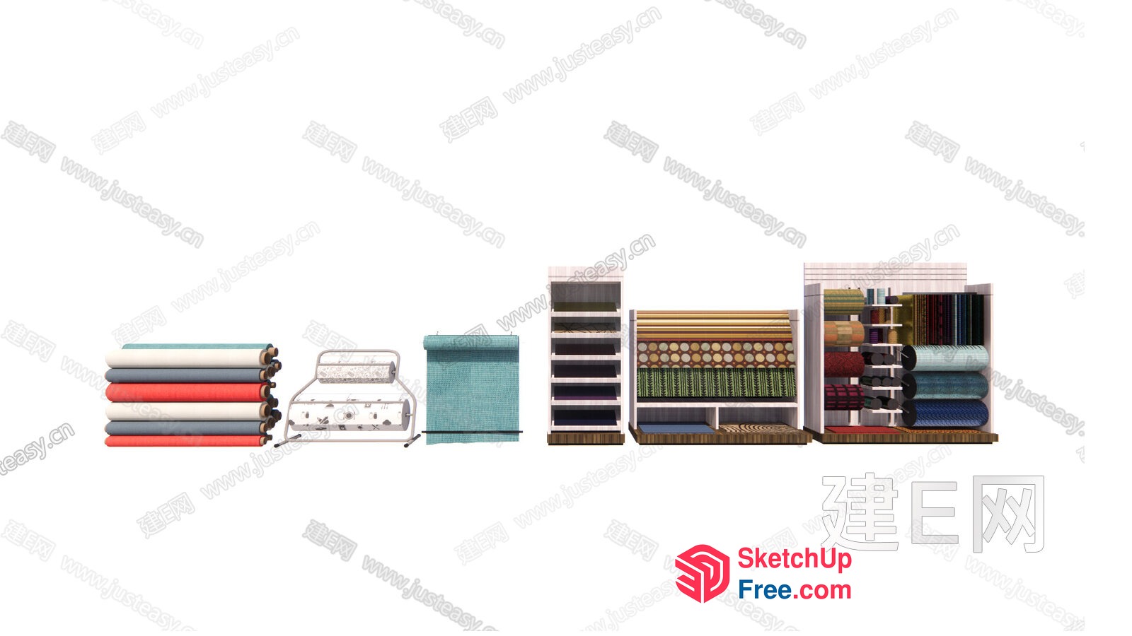 Textured Fabric And Furniture Collection 3D SketchUp File