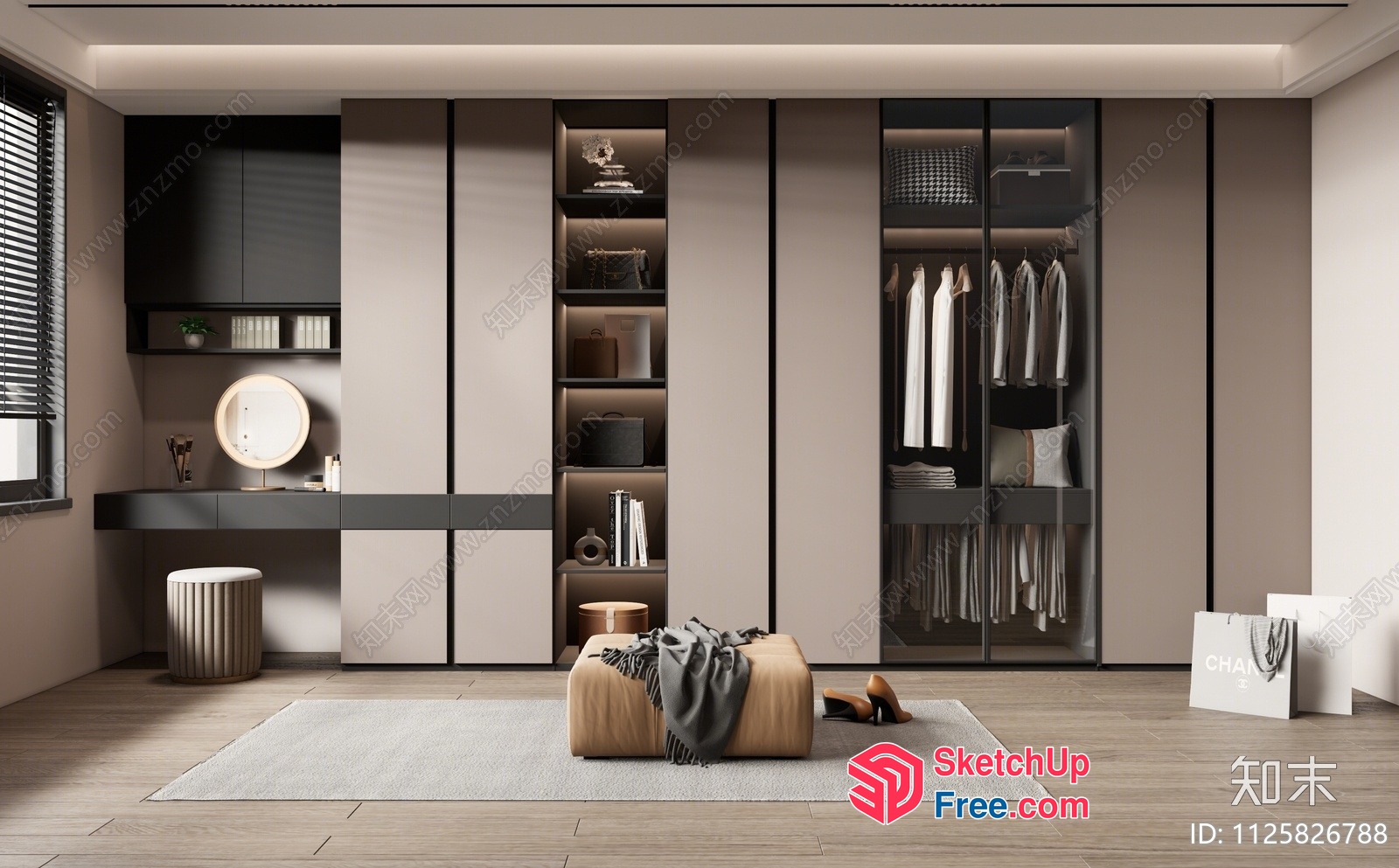 Modern Minimalist Interior Design With Neutral Color Palette 3D SketchUp File