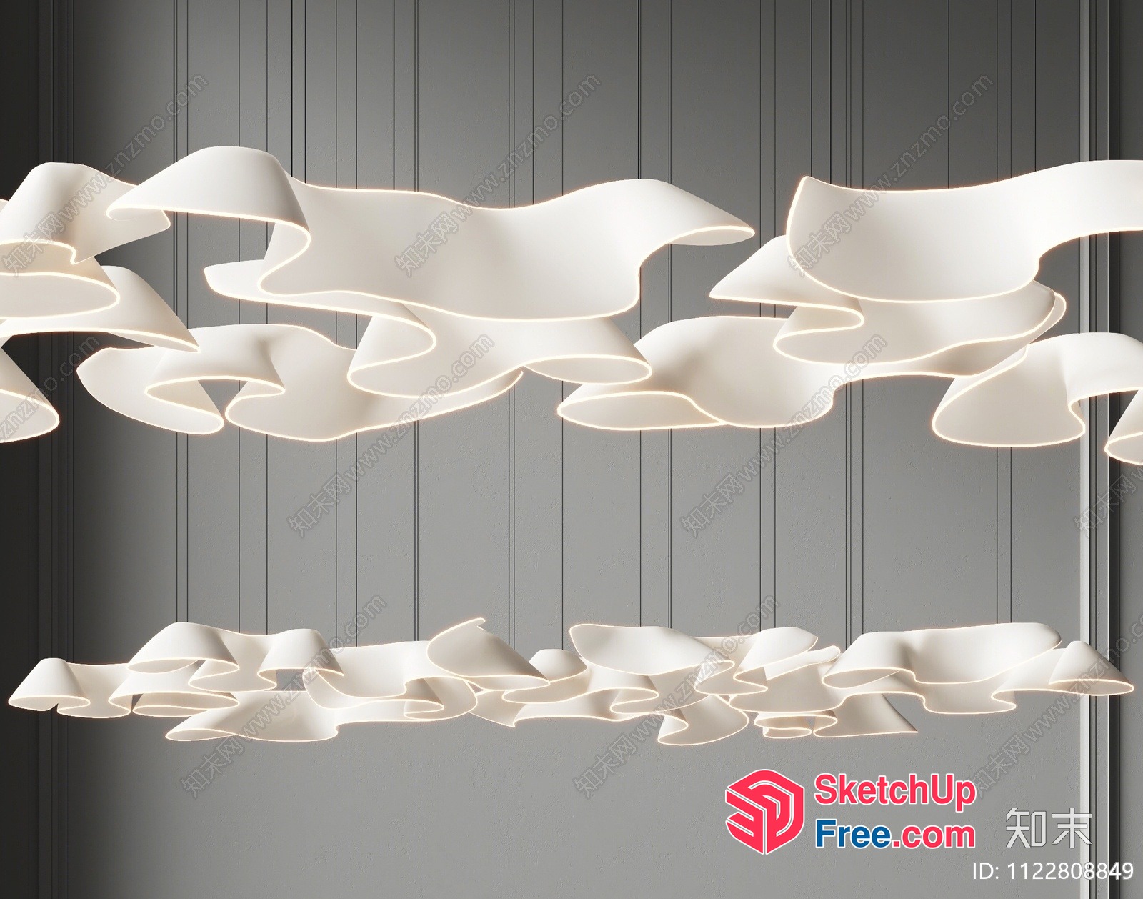 Modern Hanging Light Fixture 3D SketchUp File