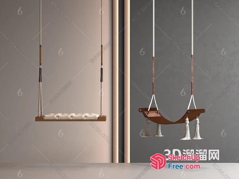Two Swings And A Hammock 3D SketchUp File