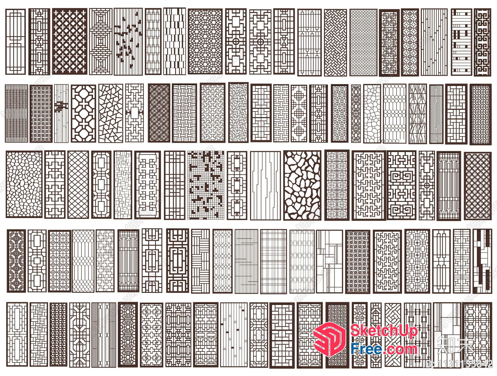 Intricate Patterns For Doors And Windows 3D SketchUp File
