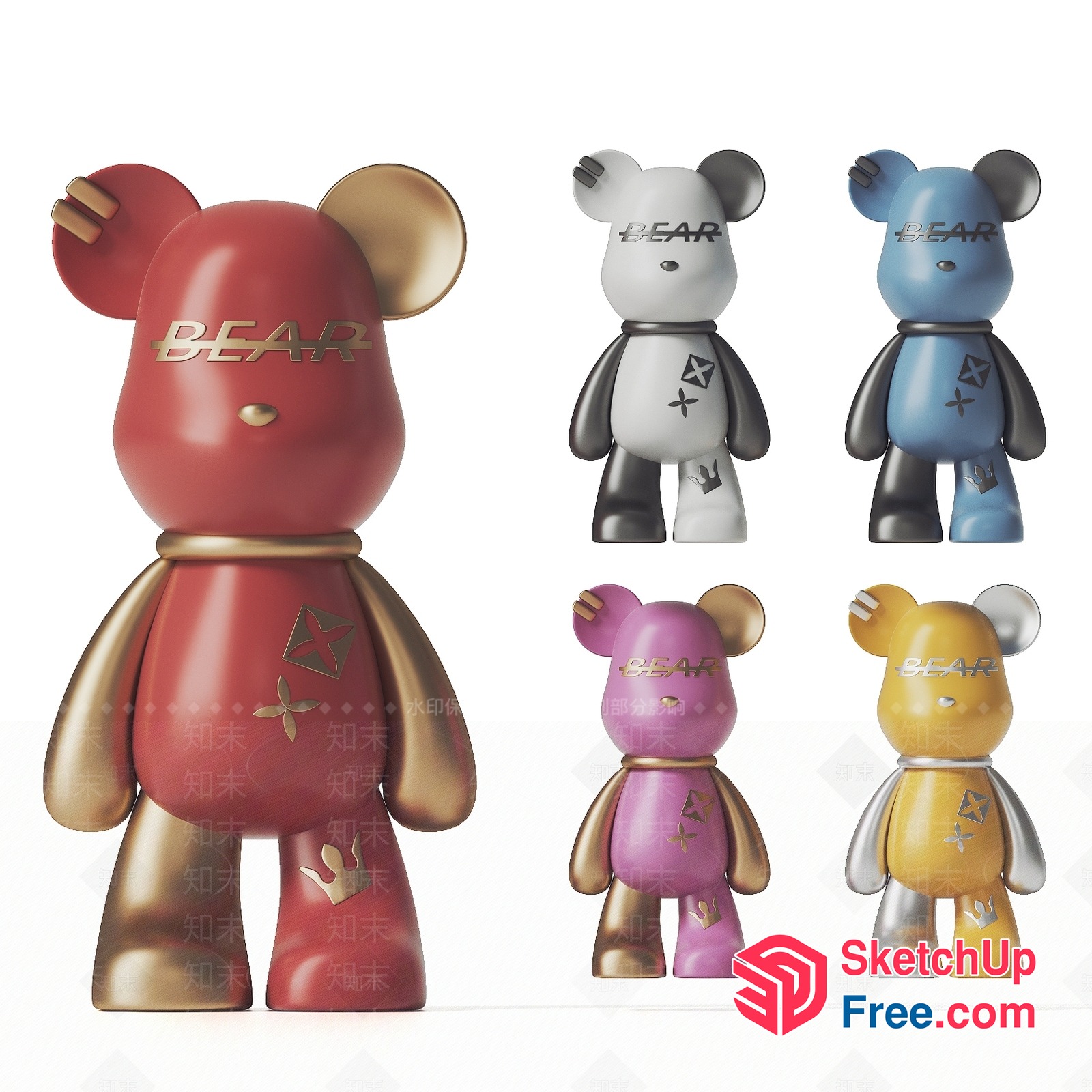 Vibrant Bear Decorations 3D SketchUp File