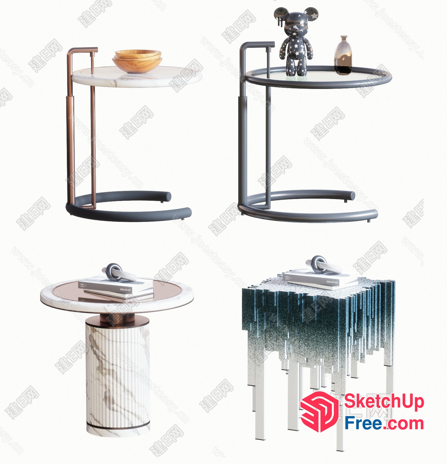 Modern Furniture Pieces In Neutral Tones 3D SketchUp File
