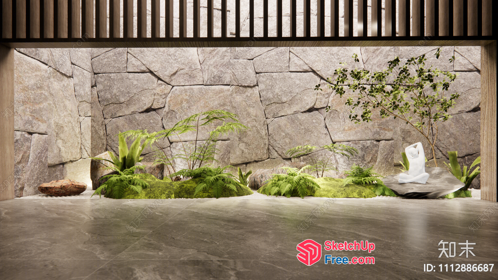 Serene Japanese Garden Oasis 3D SketchUp File