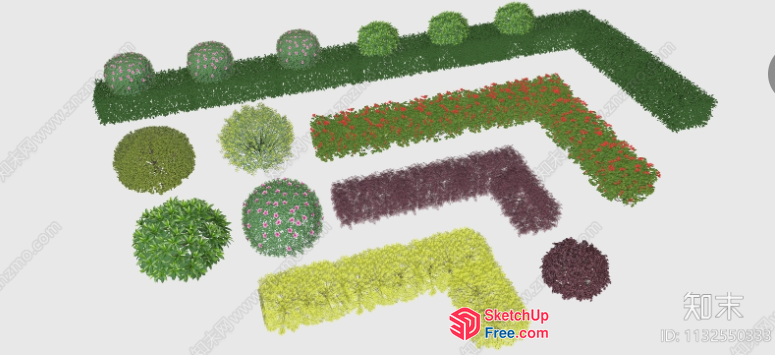 Colorful Landscaping Patterns 3D SketchUp File