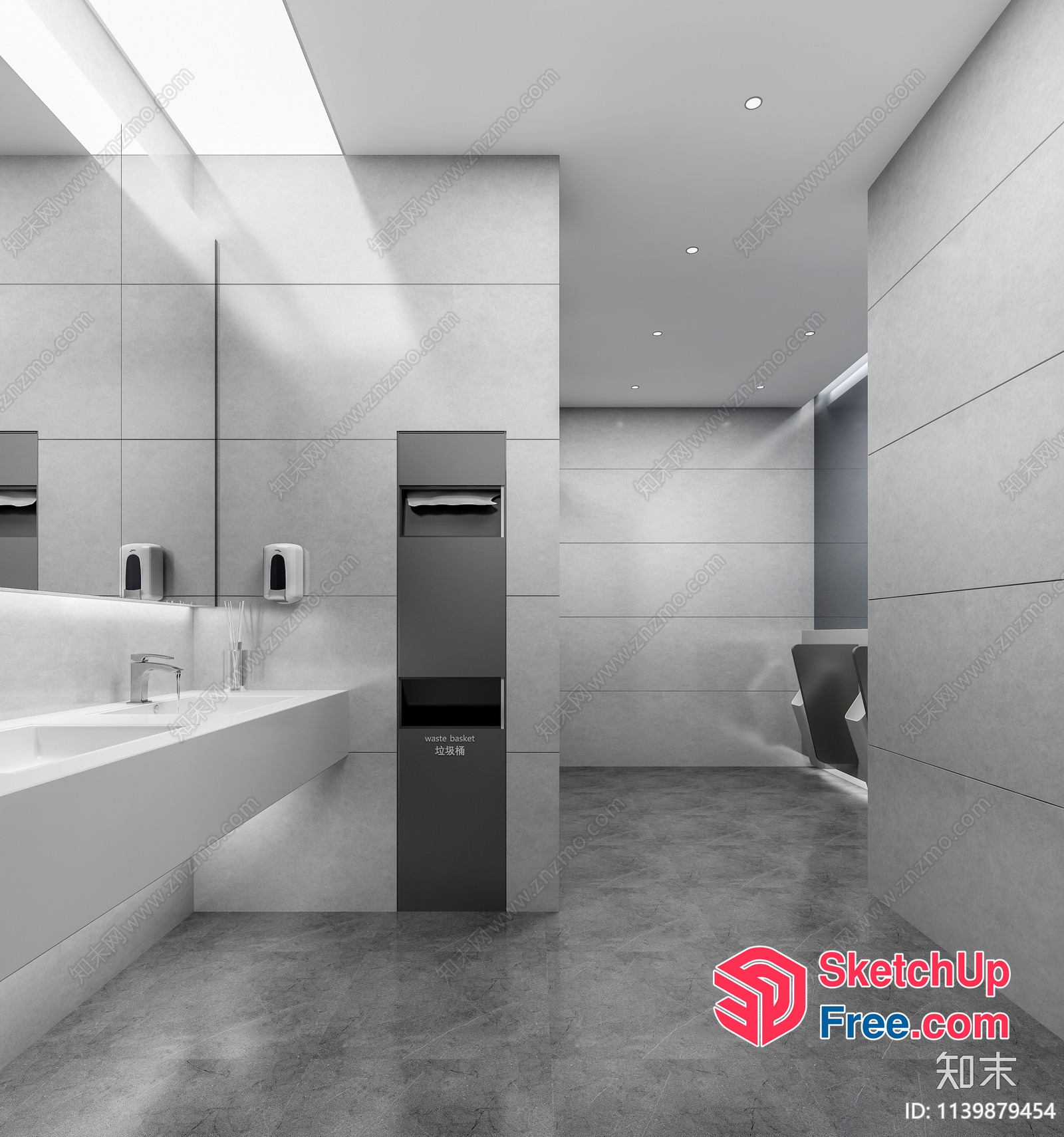 Clean And Modern Bathroom Interior 3D SketchUp File