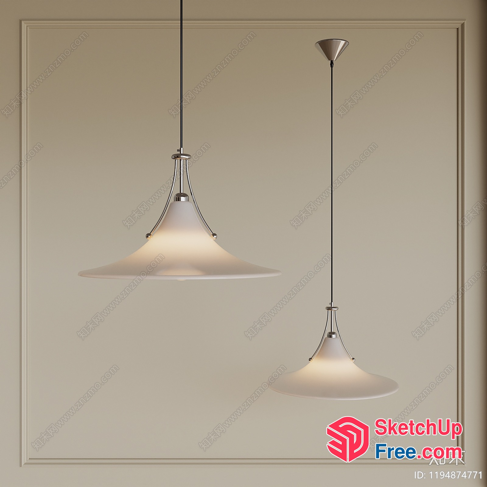 Elegant Hanging Lights 3D SketchUp File