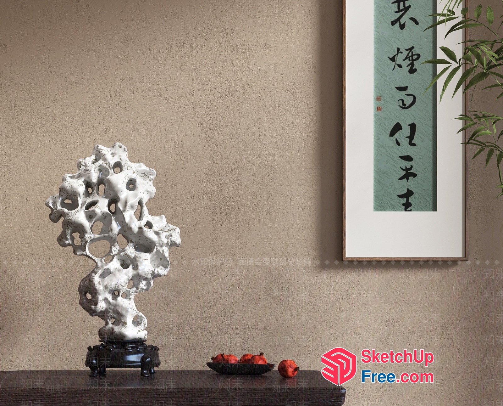 Elegant Chinese Decorative Piece 3D SketchUp File