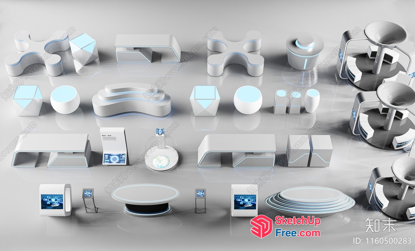 Futuristic Modern Furniture Collection 3D SketchUp File