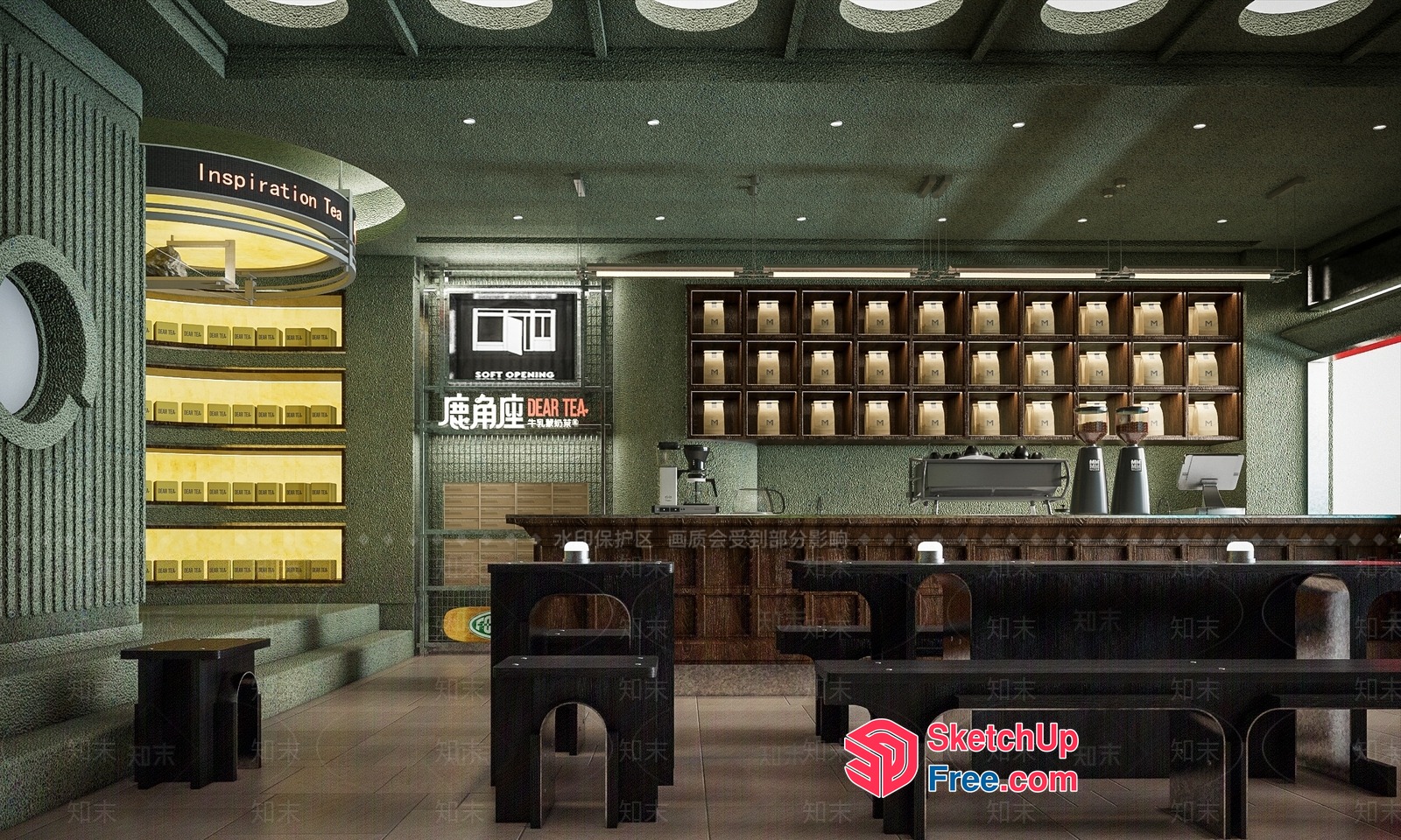 Modern Interior Design With Unique Decorative Elements 3D SketchUp File