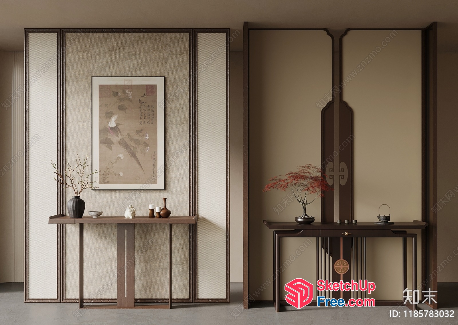 Japanese-Inspired Minimalist Interior Design 3D SketchUp File