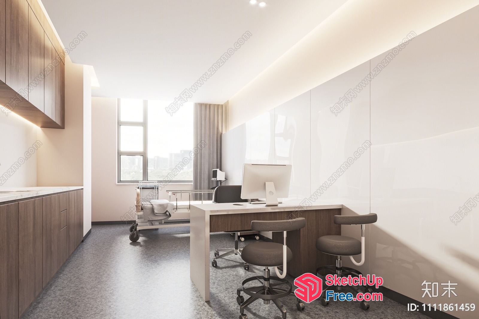 Modern Office Space With Sleek Furniture And Minimalist Decor 3D SketchUp File