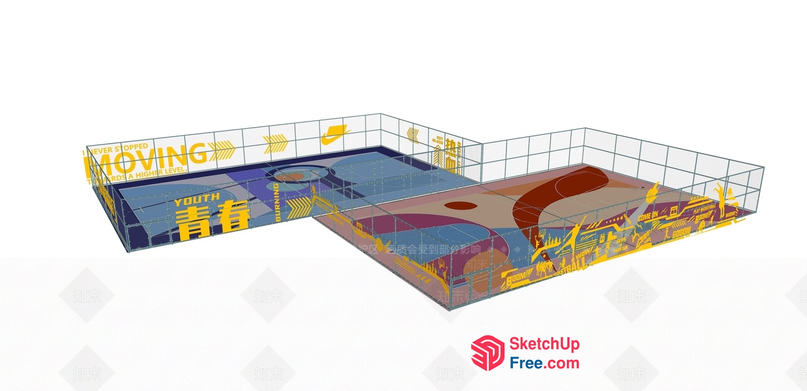 Youthful Modern Street Art-Inspired Interior 3D SketchUp File