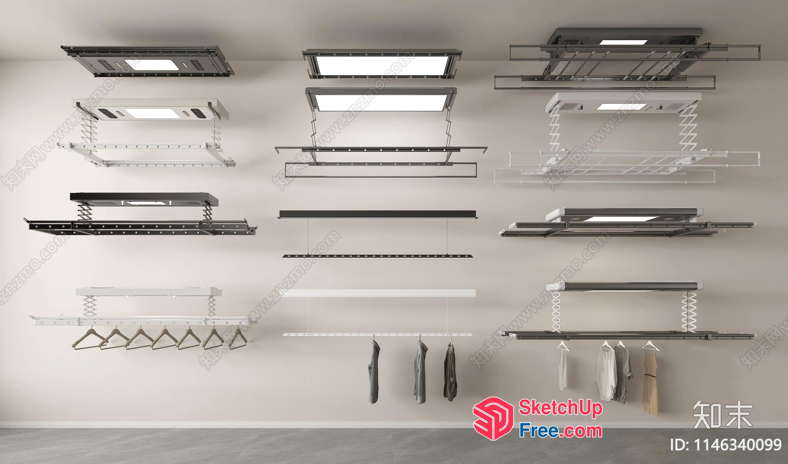 Modern Minimalist Interior Design Elements 3D SketchUp File