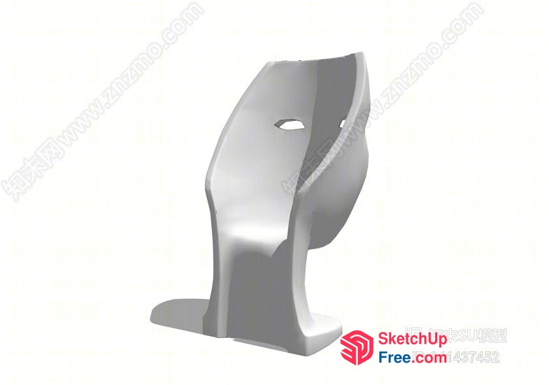 Modern White Chair Design 3D SketchUp File
