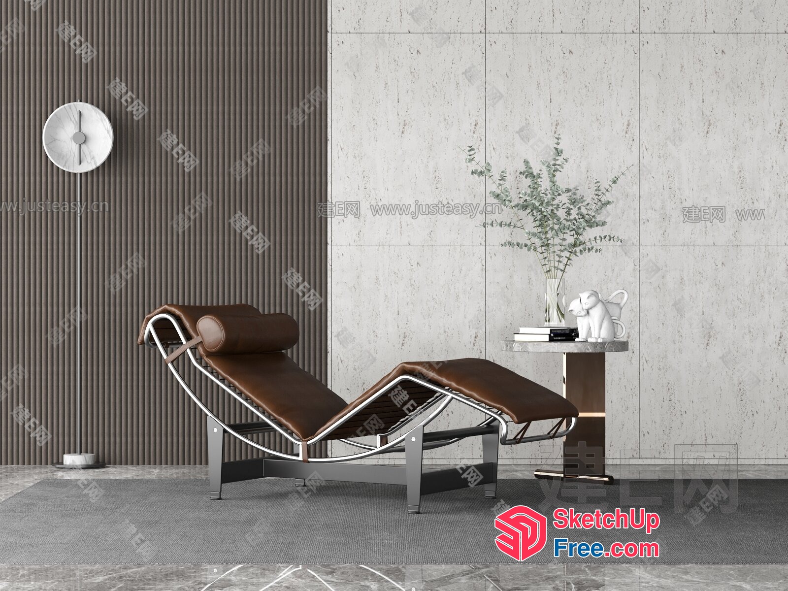 Minimalist Style Living Room With Modern Furniture 3D SketchUp File