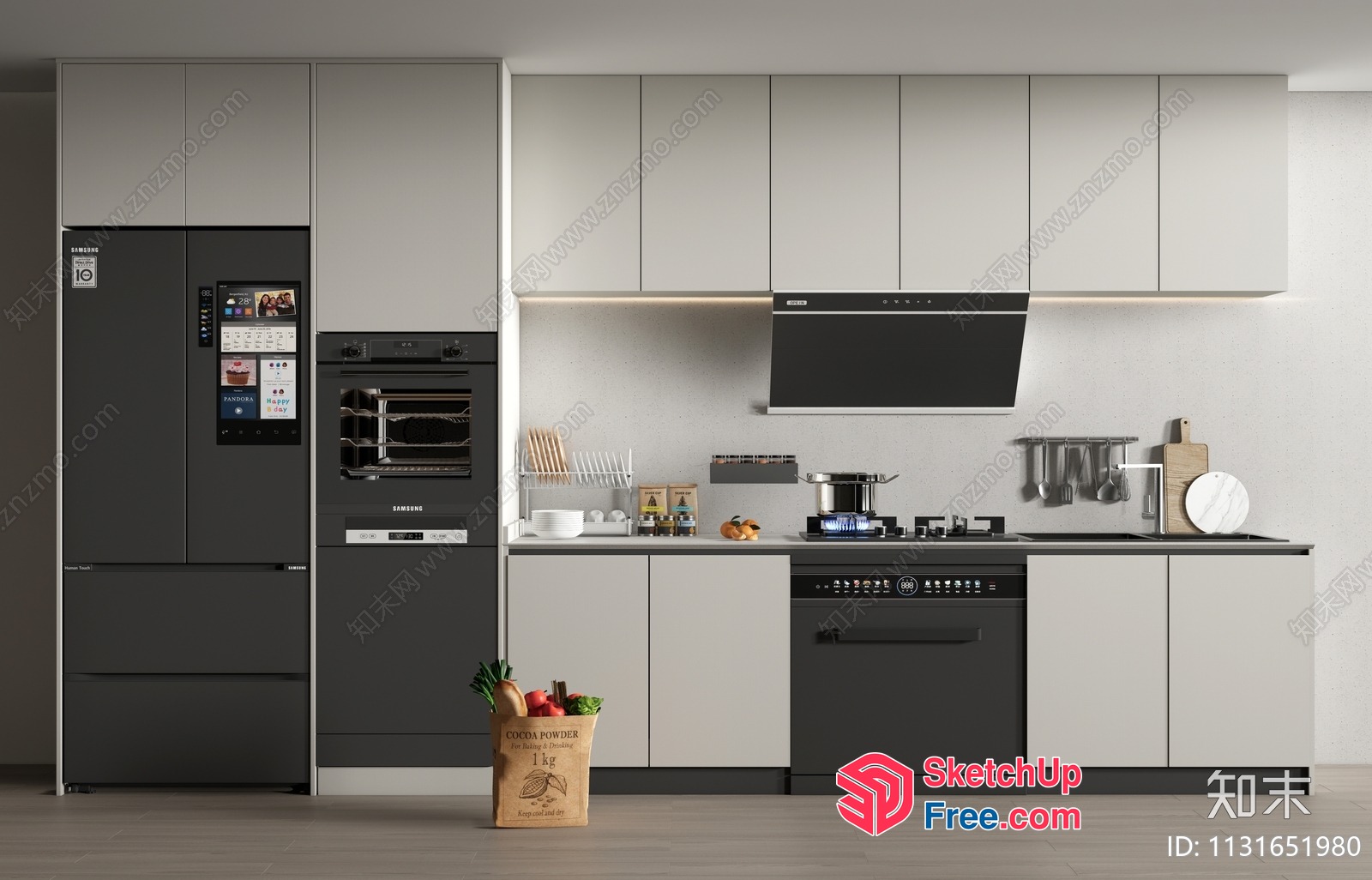 Modern Minimalist Kitchen Design 3D SketchUp File