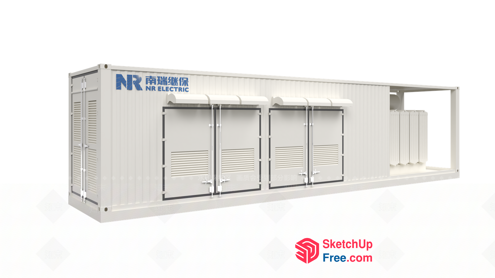 Industrial Electrical Storage Container 3D SketchUp File