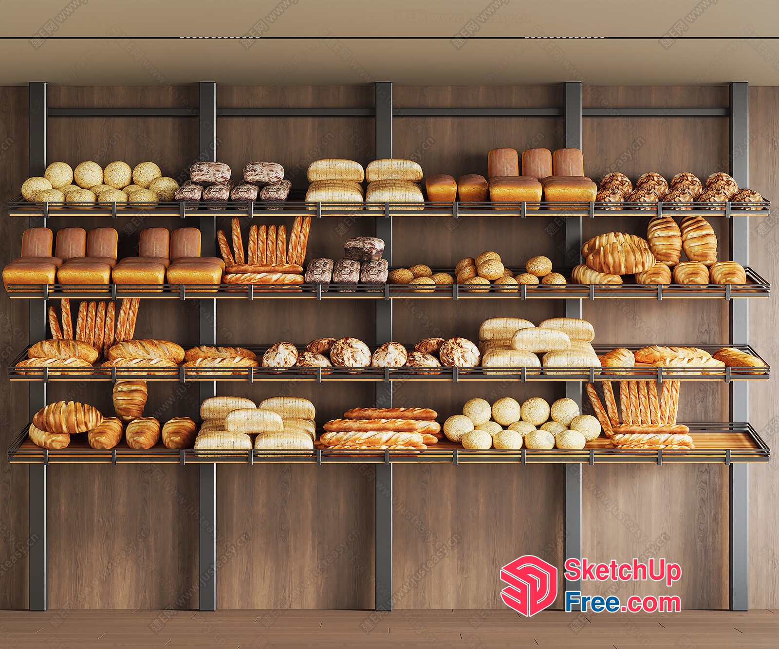 Baked Goods Display 3D SketchUp File