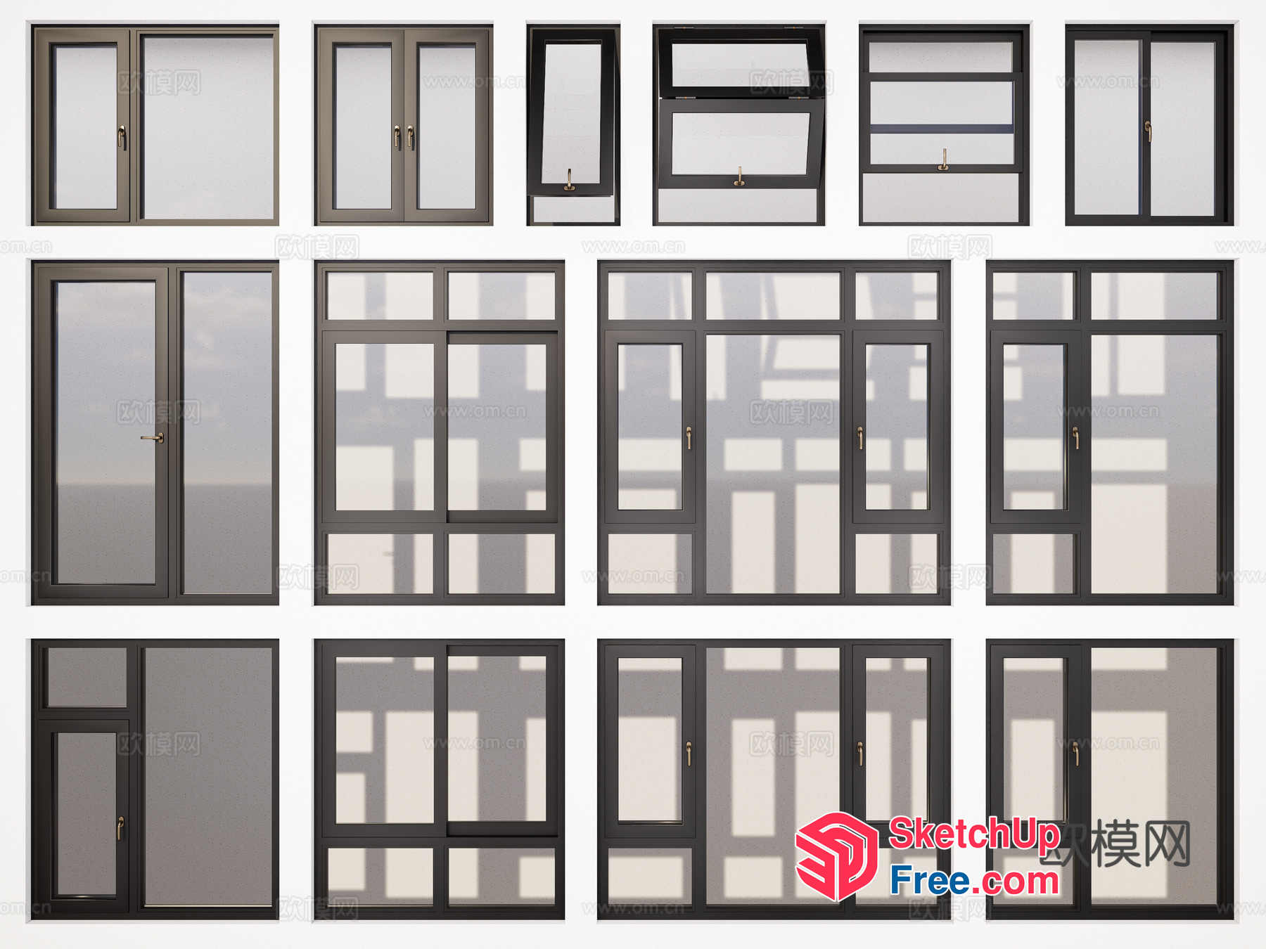 Various Window Types And Styles 3D SketchUp File