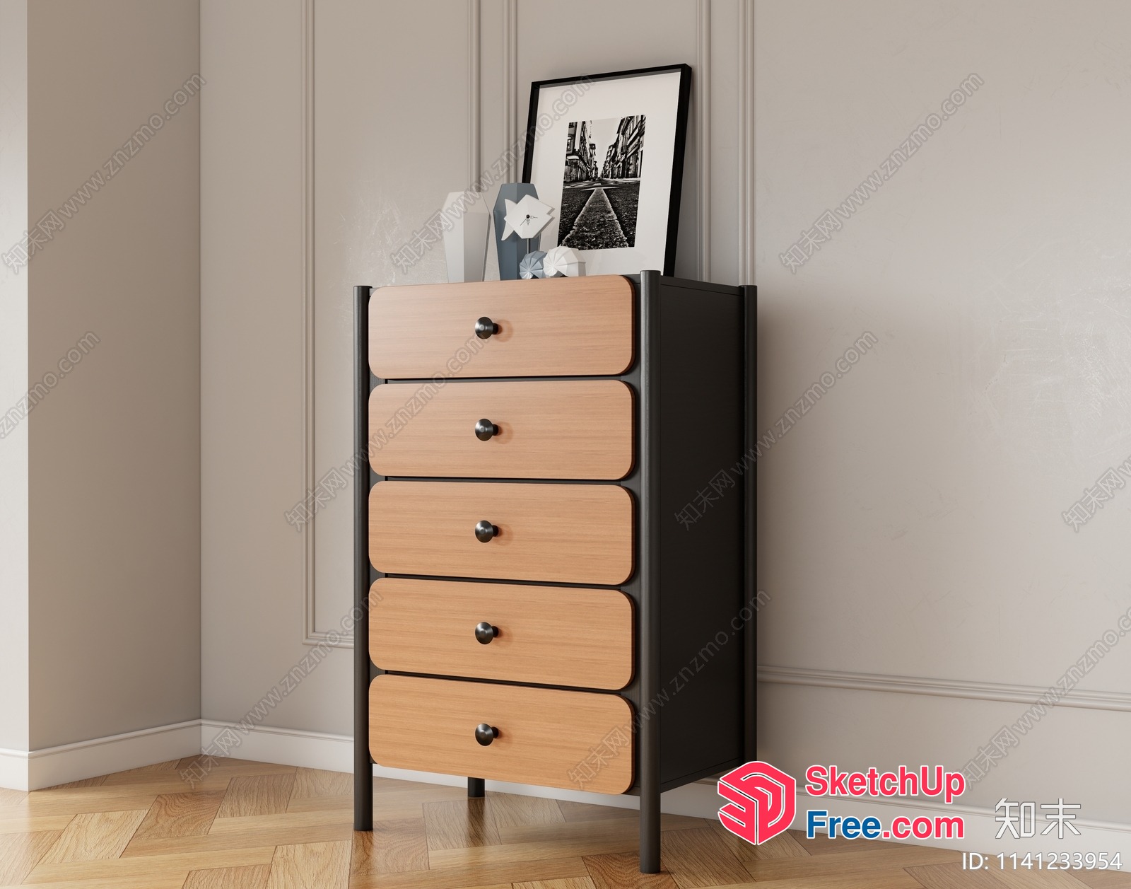 Modern Minimalist Furniture In A Neutral Tone 3D SketchUp File