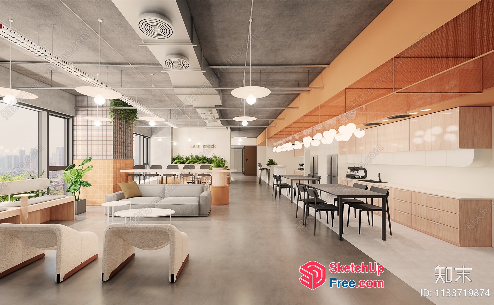 Modern Minimalist Office Interior Design 3D SketchUp File