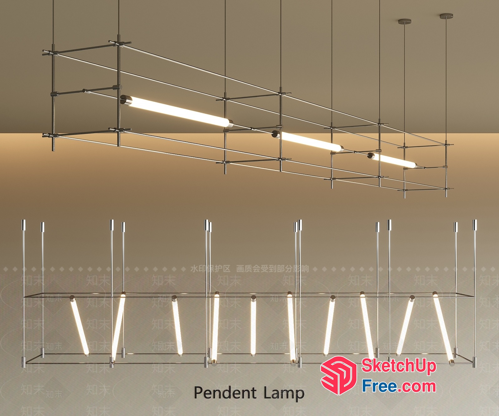 Modern Minimalist Lighting Fixture 3D SketchUp File