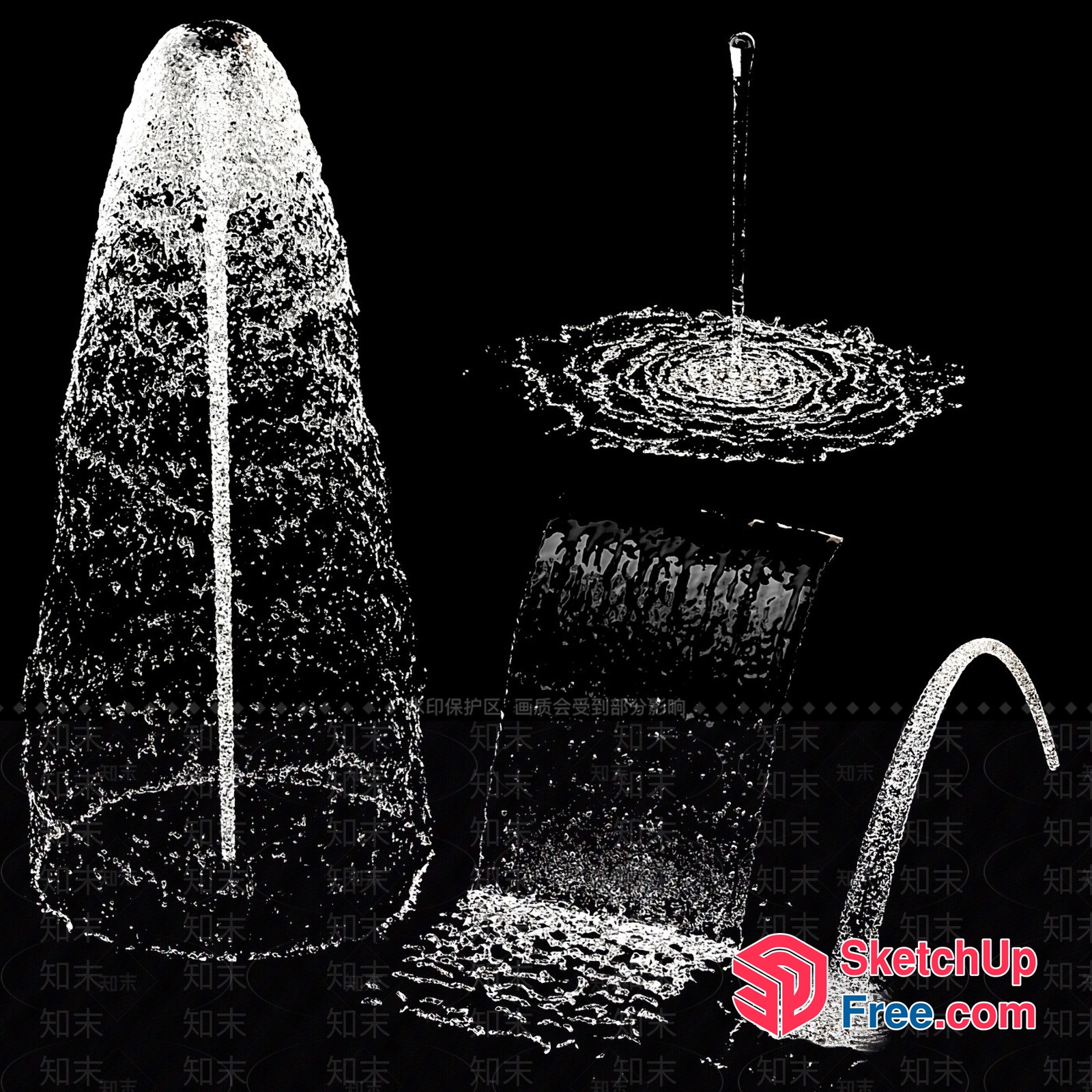 Water Feature Fountain 3D SketchUp File