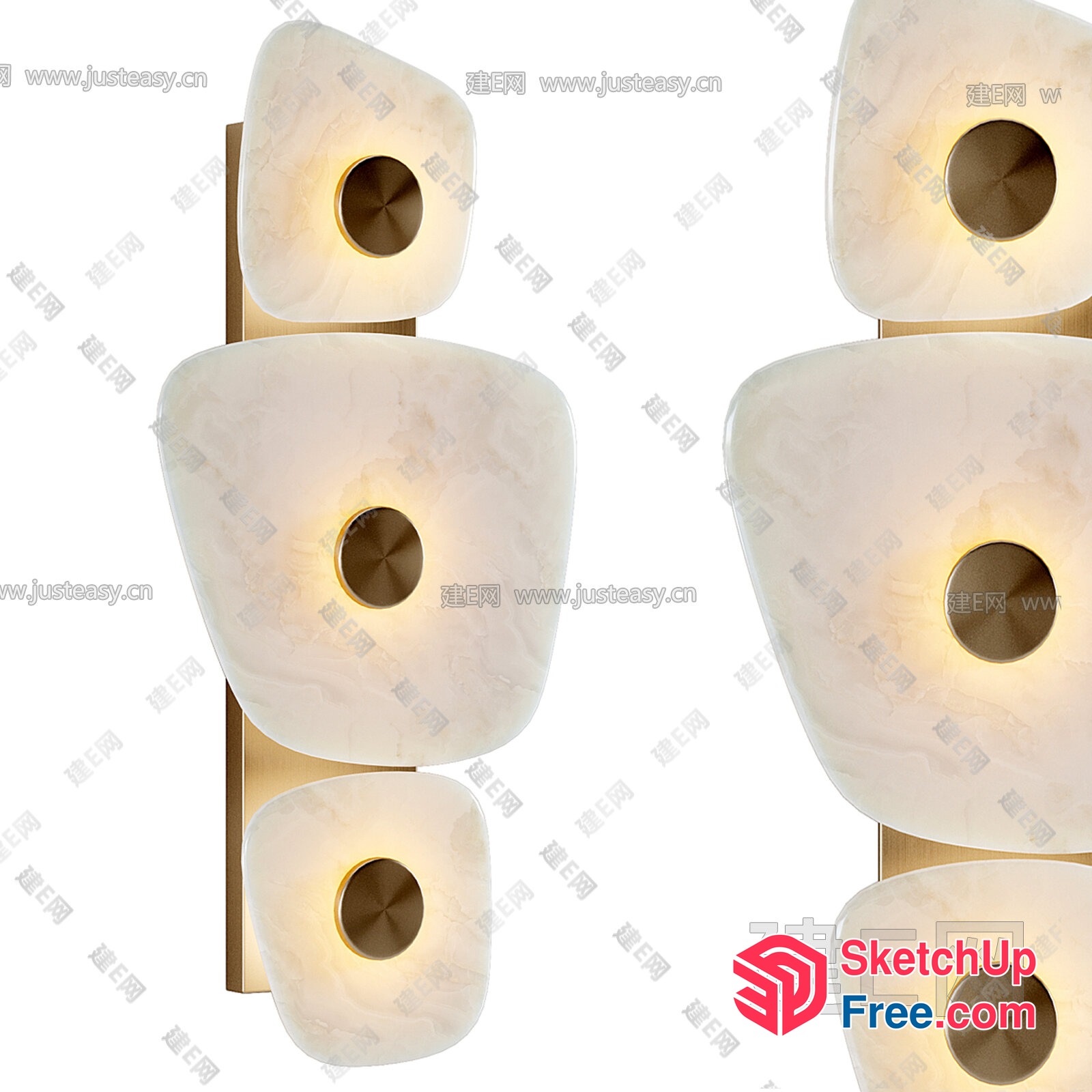 Modern Minimalist Japanese Style Wall Lamp 3D SketchUp File