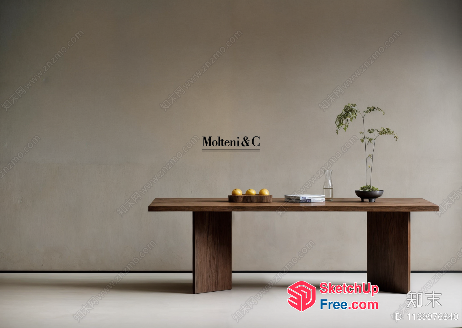 Minimalist Japanese Style Living Room Furniture 3D SketchUp File