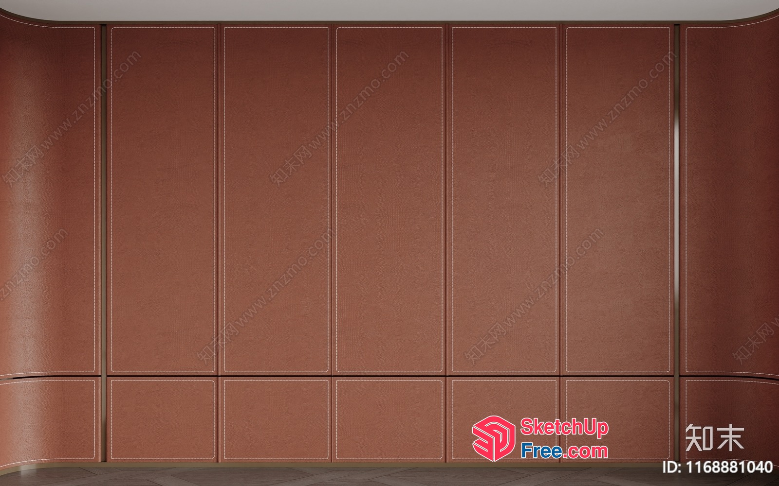 Leather Wall Partition 3D SketchUp File